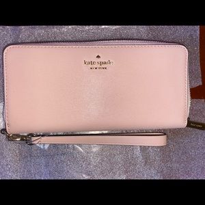 Kate Spade NY Slim Leather Wallet (Rosycheeks)